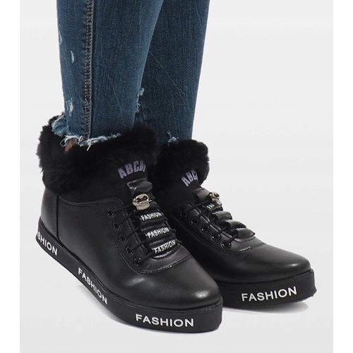 Mustat GF-ZM106 turkisvuoratut saappaat 2