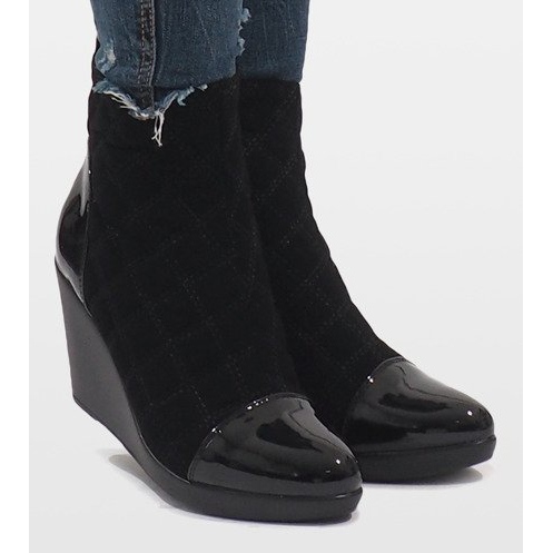 Tyylikkäät saappaat Wedge 1455 musta 2