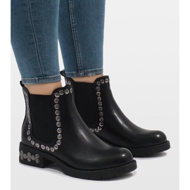 SDS Mustat eristetyt saappaat, joissa nastat 7387-PA 2