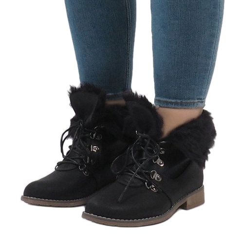 Mustat, eristetyt turkis saappaat B9816-KB 2