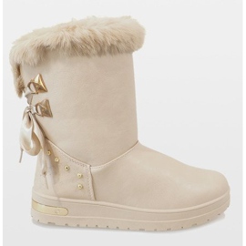 Naisten beige lumikengät AN-107 1