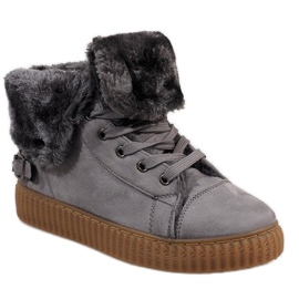 Harmaat eristetyt saappaat B192-2 1