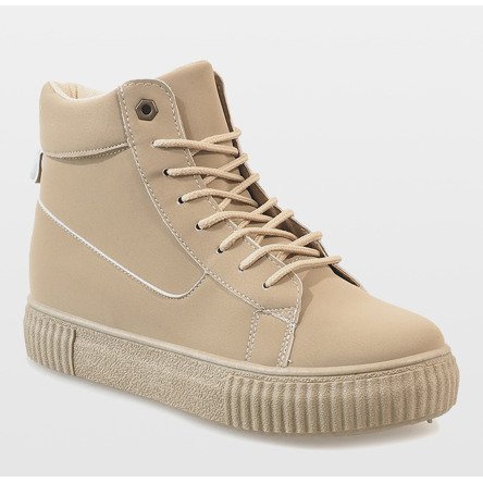 892-PA Beige Lace-Up ryömintävaihteet 1