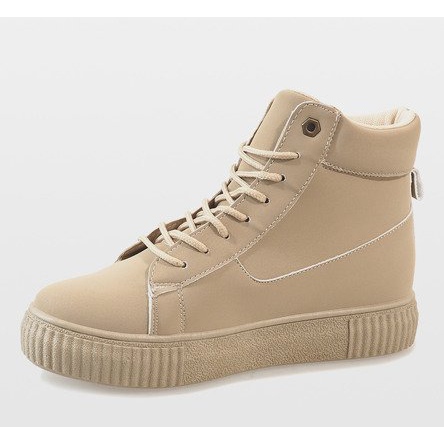 892-PA Beige Lace-Up ryömintävaihteet 2