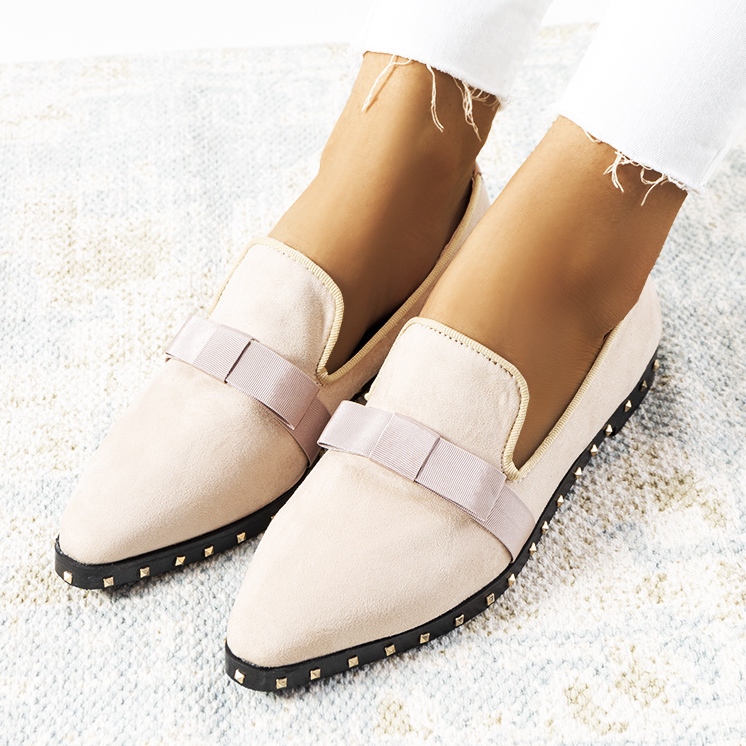 Vaaleanpunainen brogues B12-12 nastoilla 1