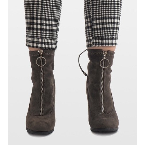 Vihreät mokkanahkaiset nilkkurit C-7179-pylväässä 1