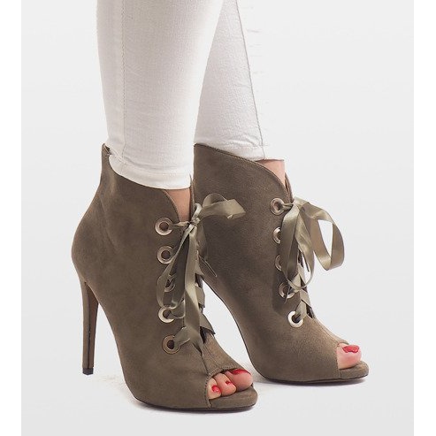 Saappaat korkokenkällä 680-32 vihreä 2