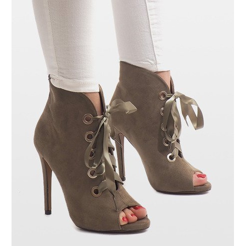 Saappaat korkokenkällä 680-32 vihreä 1