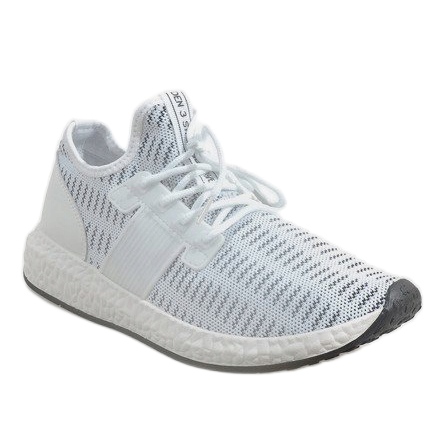 Valkoiset miesten urheilukengät S33 valkoinen 1