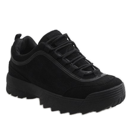Muodikkaat mustat urheilukengät 81016 1