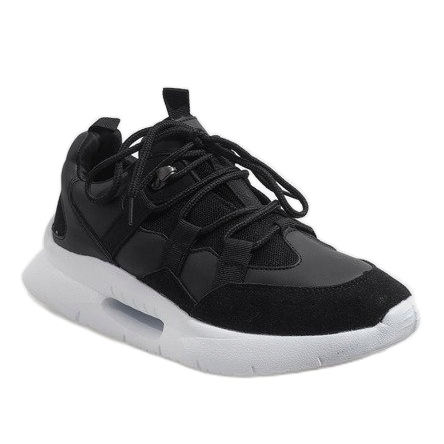 Muodikkaat mustat R-375-urheilukengät harmaa 1