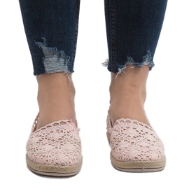 JX57P vaaleanpunaiset pitsikengät vaaleanpunainen 2