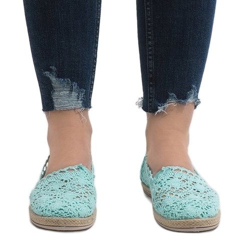 Vihreät lenkkarit, joissa on pitsiä JX57P 2