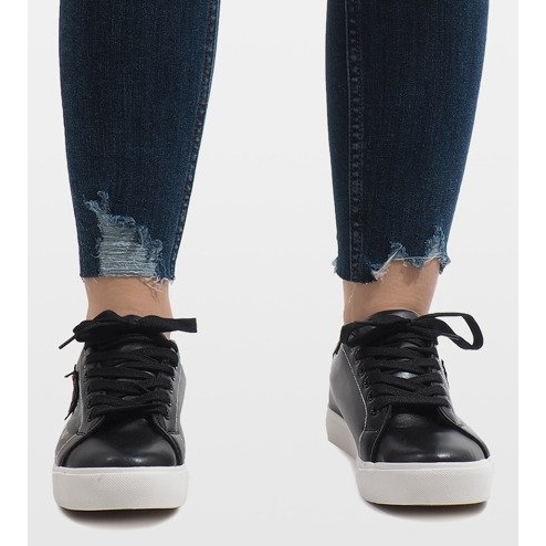 Mustat lenkkarit sydän G-115 2