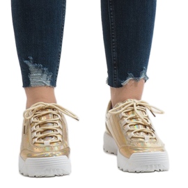 Muodikkaat kultaiset urheilukengät 82017 kultainen 2