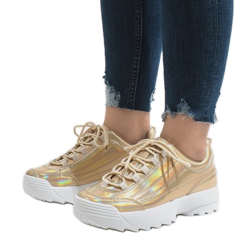 Muodikkaat kultaiset urheilukengät 82017 kultainen 1