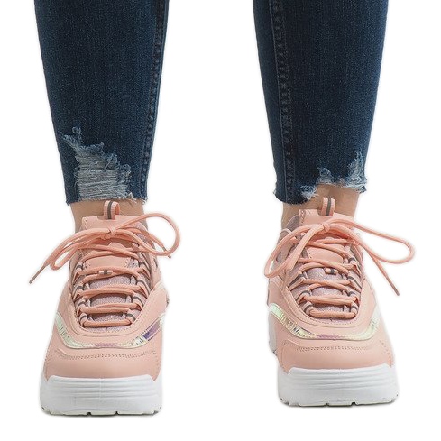 Vaaleanpunaiset muodikkaat urheilukengät BO-62 vaaleanpunainen 1