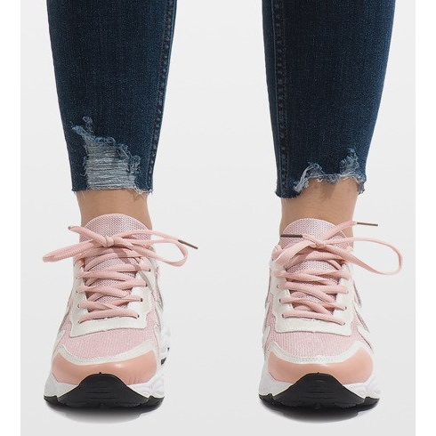 Vaaleanpunaiset muodikkaat urheilukengät KB-153 vaaleanpunainen 2