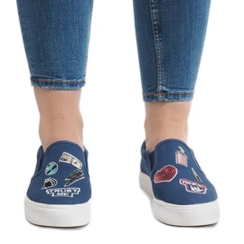 Tummansiniset lipattavat lenkkarit NB102P laivastonsininen 2