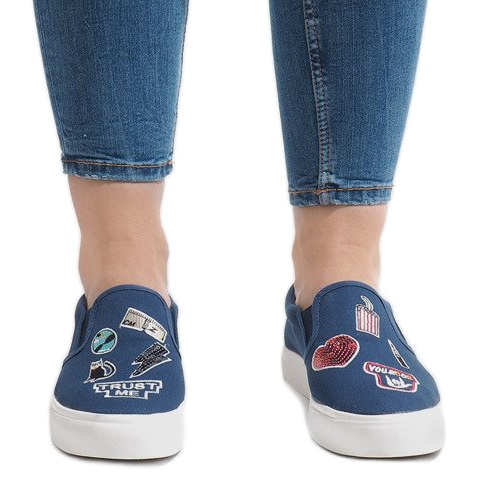 Tummansiniset lipattavat lenkkarit NB102P laivastonsininen 2