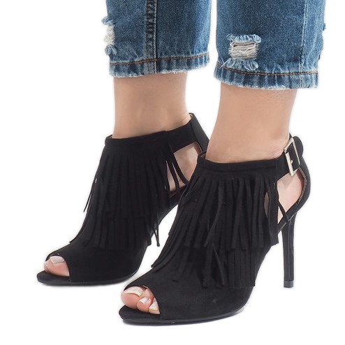 Mustat boho-saappaat kantapäässä 1551-149 1