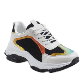 Muodikkaat mustat urheilukengät 2018-6 valkoinen 1