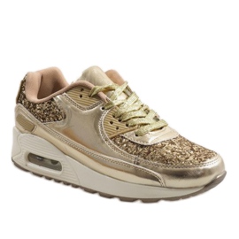 Kultaiset kiiltävät B64-1-urheilukengät kultainen 1