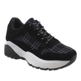 Muodikkaat mustat urheilukengät 61012 1