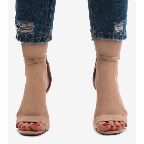 Vaaleanpunaiset mokkanahkaiset sandaalit SY-31P vaaleanpunainen 2