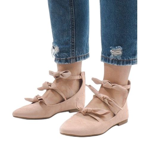 Vaaleanpunaiset ballerinat G-47-jousilla vaaleanpunainen 1