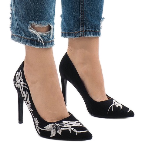 Musta mokkanahka korkokengät 16032-18 2