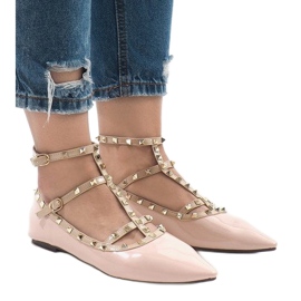 Vaaleanpunaiset lakatut ballerinat 127-12 vaaleanpunainen 2