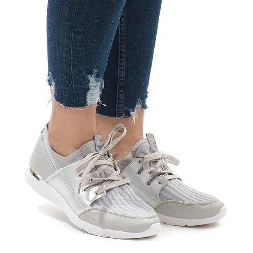 Muodikkaat harmaat urheilukengät A281 2