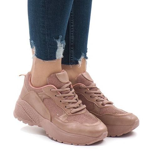 BY-080 vaaleanpunaiset urheilukengät vaaleanpunainen 1