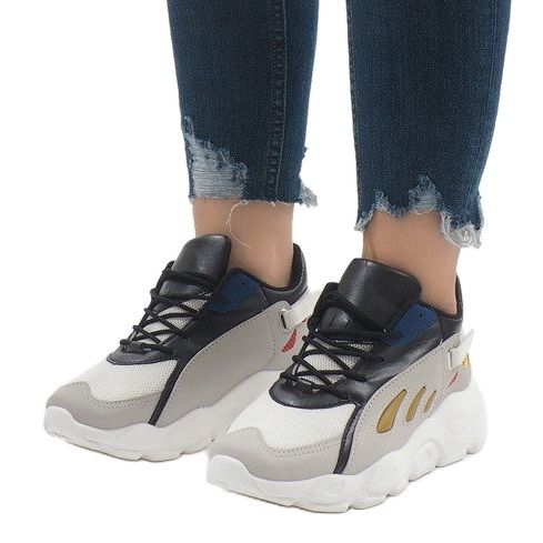 Moniväriset trendikkäät urheilukengät 9115 valkoinen musta punainen harmaa vihreä 1