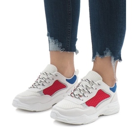 Moniväriset muodikkaat urheilukengät YM-31 valkoinen 1