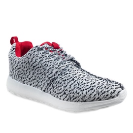 Valkoiset LD19-7 urheilukengät valkoinen musta 1