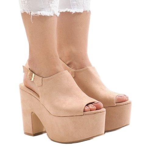 Vaaleanpunaiset sandaalit massiivisessa 8263CA -lohkossa vaaleanpunainen 1