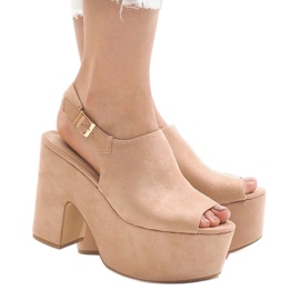 Vaaleanpunaiset sandaalit massiivisessa 8263CA -lohkossa vaaleanpunainen 2