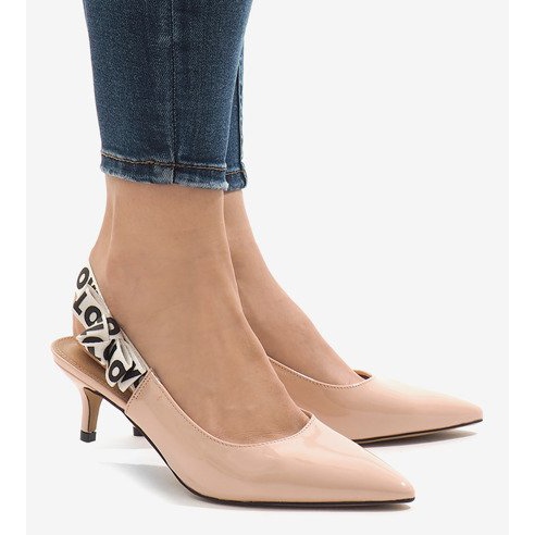 Vaaleanpunaiset pumput HD-28-kantapäässä vaaleanpunainen 2