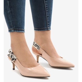 Vaaleanpunaiset pumput HD-28-kantapäässä vaaleanpunainen 1