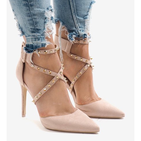 Vaaleanpunainen mokka korkokengät GH11547 1 Vaaleanpunainen mokka korkokengät GH11547 1