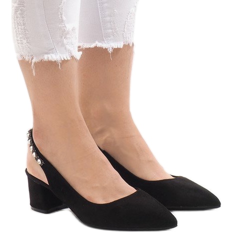 Mustat pumput stiletto FM98502-2 1