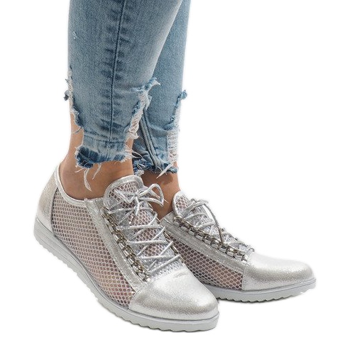 Hopeiset avoimet kengät TL44 harmaa 1