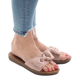 Vaaleanpunaiset tossut keulalla 6376-2 vaaleanpunainen 1