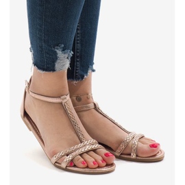 Samppanja sandaalit koristeltu WL017 keltainen 2