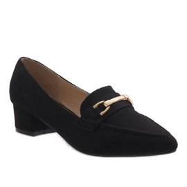 Musta mokkanahka korkokengät 7078-P 1