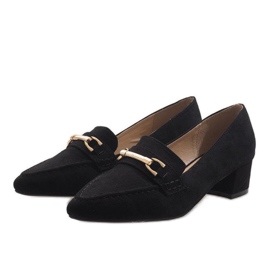 Musta mokkanahka korkokengät 7078-P 2