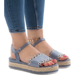 Siniset sandaalit 99-46-alustalla sininen 1