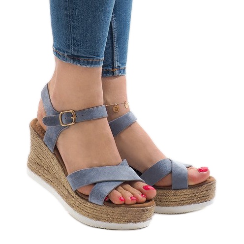 Siniset XL104 kiilamaiset sandaalit sininen 1